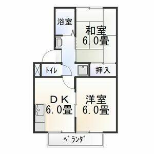 2DK 間取り図