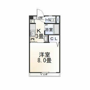 1K 間取り図