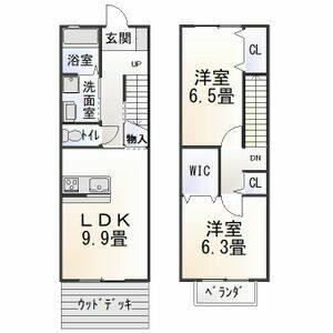 2DK 間取り図