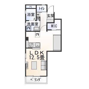 ワンルーム 間取り図
