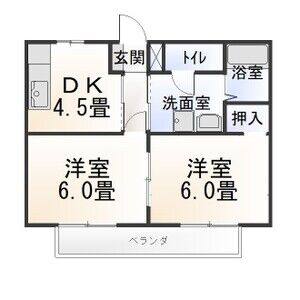 2DK 間取り図