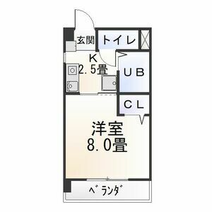 1K 間取り図