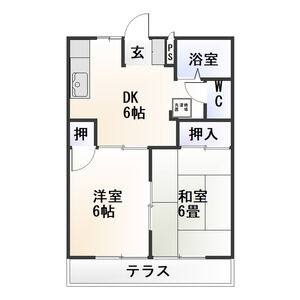 2DK 間取り図