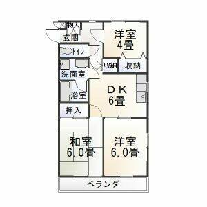 3DK 間取り図