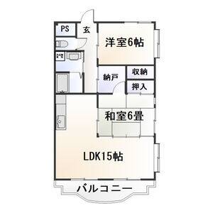 2LDK 間取り図
