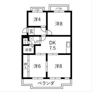 4DK 間取り図