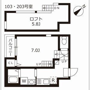 1K 間取り図