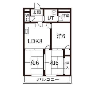 2LDK 間取り図