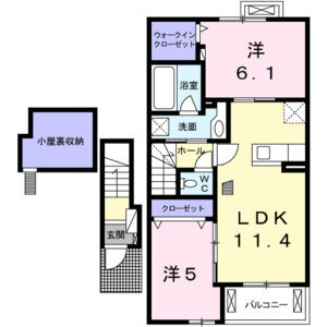 2LDK 間取り図