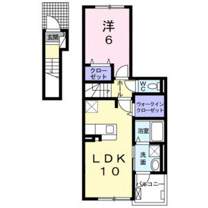 1LDK 間取り図