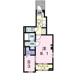 1K 間取り図