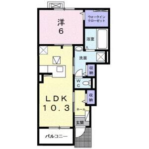 1LDK 間取り図