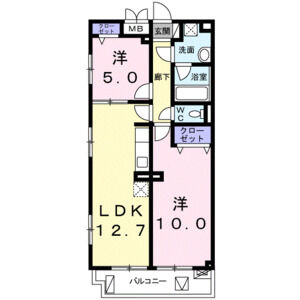 2LDK 間取り図