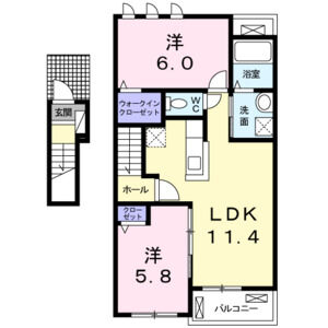 2LDK 間取り図