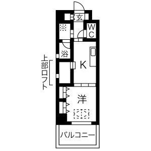 1K 間取り図