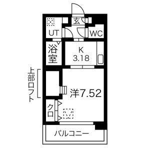 1K 間取り図
