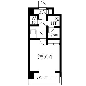 1K 間取り図