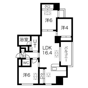 3LDK 間取り図