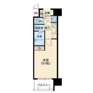 1K 間取り図