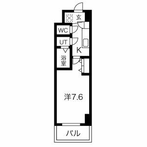 1K 間取り図