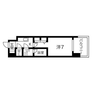 1K 間取り図