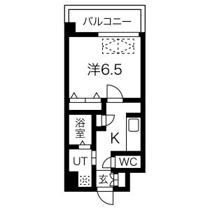1K 間取り図