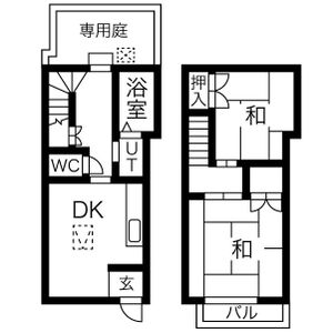 2DK 間取り図