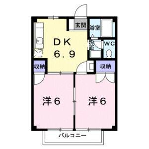 2DK 間取り図