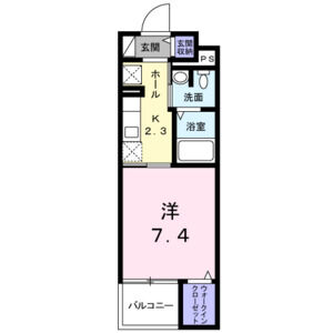 1K 間取り図