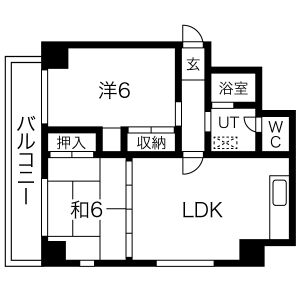 2LDK 間取り図