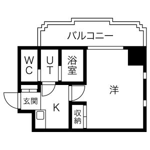 1K 間取り図