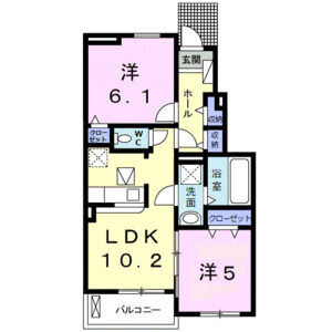 2LDK 間取り図