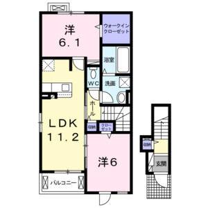 2LDK 間取り図