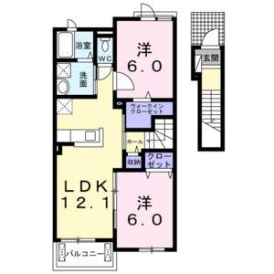 2LDK 間取り図