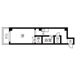 1K 間取り図