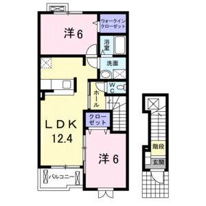 2LDK 間取り図