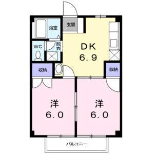 2DK 間取り図