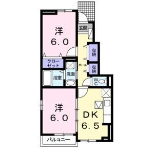 2DK 間取り図