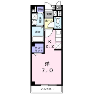 1K 間取り図