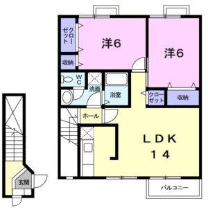 2LDK 間取り図