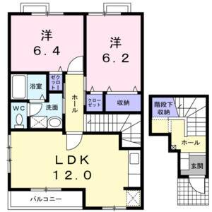2LDK 間取り図