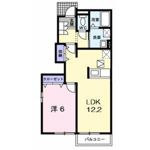 1LDK 間取り図
