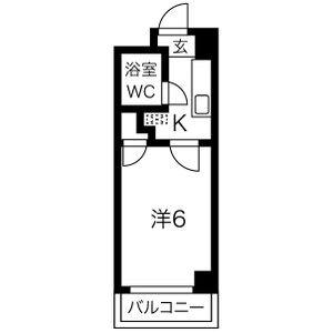 1K 間取り図