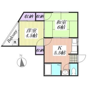 2DK 間取り図