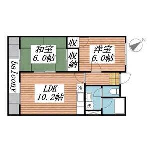 2LDK 間取り図