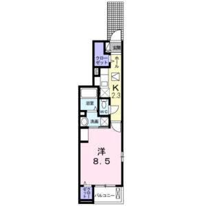 1K 間取り図