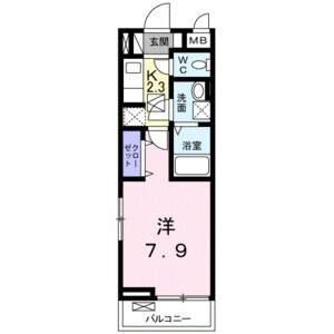 1K 間取り図