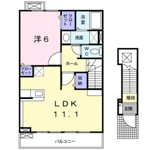 1LDK 間取り図