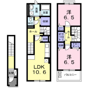 2LDK 間取り図