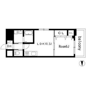 1LDK 間取り図